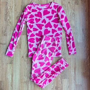 Cat & Jack Snuggly Soft Heart Pajama Set Size 12